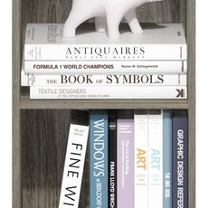 Furinno PASIR Book Shelf, 4-Tier Modern Bookshelf, Open Shelves Bookcase 9 x 12 x 42, for Living Room, Bedroom, Home Office, French Oak