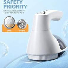 POPCHOSE Fabric Shaver, Rechargeable Lint Remover Defuzzer Sweater Shaver, Fuzz Remover for Clothes, Sweater, Furniture, Couch, Cashmere(Two 6-Leaf Blades Extra, Electrostatic Brush)…