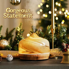 Porseme 500ml Glass Essential Oil Diffuser Aromatherapy Ultrasonic Cool Mist Humidifier 15-21 Running Hours Waterless Auto-Off Air Diffusers for Sleeping,Yoga,Office Working,Spa and Rest (Desert)