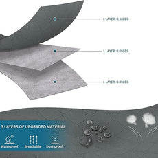 Large Storage Bags, 8 Pack Clothes Storage Bins Foldable Closet Organizers Storage Containers with Durable Handles Thick Fabric for Blanket Comforter Clothing Bedding 90 L (Gray)