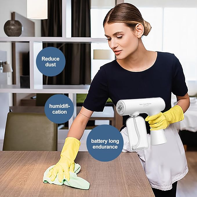 Handheld Humidifiers ，Atomizer Sprayer，Rechargeable ULV Nano Sprayer with Blue Light,Electrostatic ULV Atomizer Sprayer，Electrostatic Portable Sprayer