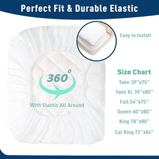 Twin Mattress Pad Cotton Mattress Pad Cover for College Dorm Quilted Mattress Cover 18-22