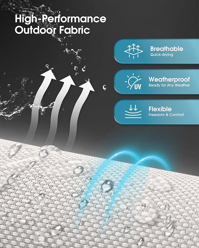 Ciokea Upgraded Aluminum Outdoor Lounge Chair - No Assembly Needed, Foldable Patio Chaise Lounge with 5 Adjustable Positions, Reinforced Frame for Extra Durability, Pool Beach Lounge Chair, White