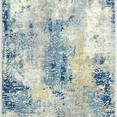 Lahome Modern Abstract Bathroom Runner Rug 2x8, Washable Entryway Rug Runners for Hallways Non Slip, Soft Non Skid Kitchen Carpet Runner for Living Laundry Bedroom RV, Blue