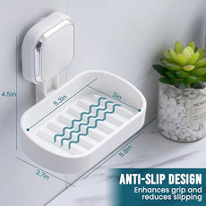 TAILI Soap Holder Saver, Bar Soap Dish Tray Suction Cup for Shower Wall Mounted, Removable, Suitable for Bathroom, Tub,Sponge Holder Kitchen Sink,Removable,Easy to Clean,Universal Bathroom Accessories