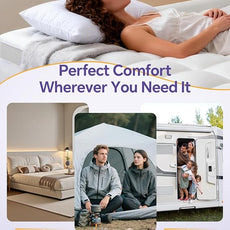 Dual Layer 5 Inch Memory Foam Mattress Topper King - 3 Inch Pillow Top Mattress Pad and 2 Inch Gel Memory Foam, 7-Zone Egg Crate Mattress Topper