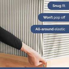 Extra Deep Pocket Twin XL Sheets - 3 Piece Breathable & Cooling Bed Sheets - Hotel Luxury Bed Sheet Set - Soft, Wrinkle Free & Comfy - Easily Fits Extra Deep Mattresses - Beige Striped Sheets Set