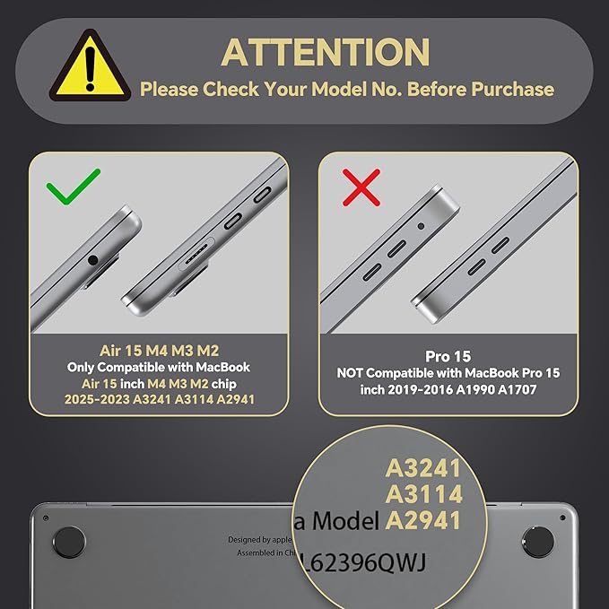 10-Point Infrared Touch Screen Frame for MacBook Air 15 Inch, High-Precision Magnetic Touchpad, Trackpad Activator with Multi-Gesture Control, Ultra-Thin Hard Shell Case & Passive Stylus Pen Included