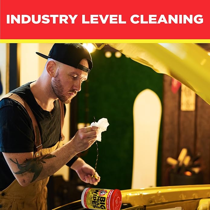 Mule Head Brand XL Heavy-Duty Cleaning Wipes – All-Purpose Wipes for Garage, Grease, Ink, Paint & More – Safe for Hands, Home Cleaning, Car Interiors, Indoor and Outdoor Surfaces