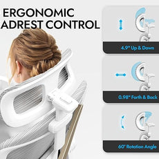 Ergonomic Office Chair-Computer Desk Chairs Comfy, Mesh High-Back Gaming Chair with Adjustable Lumbar Support & Headrest, Executive Task Chair for Adults, Comfortable for Long Hours (Gold)