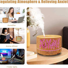 Diffusers for Essential Oils Large Room 600ml,Essential Oil Diffusers for Home with R/C,Cool Mist Humidifier,7 Colors Lights & 3 Mist Mode Waterless Auto Off for Office