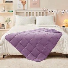 yescool Purple Weighted Blanket 3 Pounds Cooling Weighted Lap Blanket, Heavy Blanket for Sleeping, Weighted Throw Blanket Gift for 20-40lbs, 36