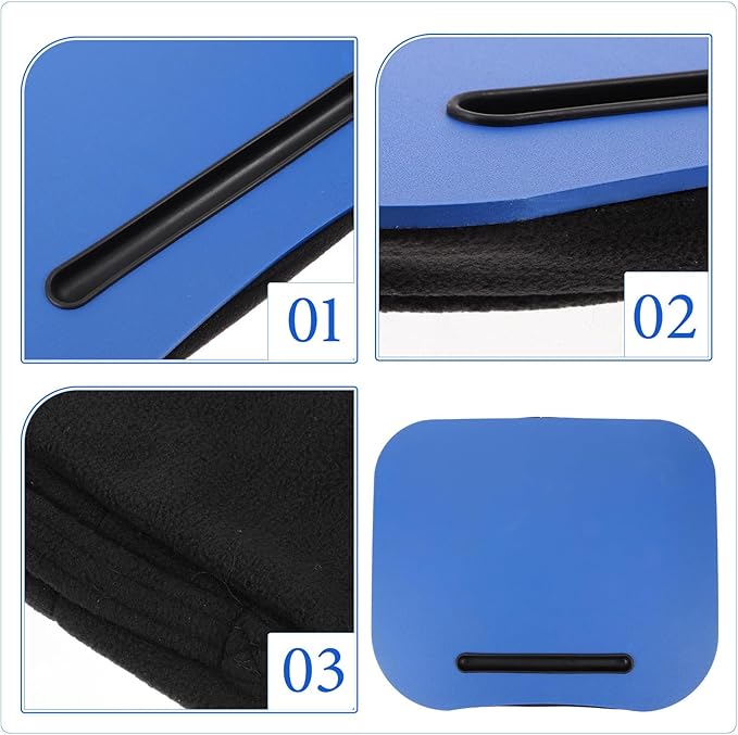 Portable Lap Desk with Cushion Pillow, Blue Laptop Table for Bed and Dormitory, Adjustable Tablet Holder and Computer Tray for Comfortable Writing and Work
