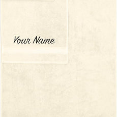 Personalized Towels, Hotel & Spa Quality, Super Soft, Highly Absorbent, Bathroom Sets, 100% Cotton Monogrammed towels 3 Piece Towel Set, Includes 1 Bath Towels, 1 Hand Towels, 1 Washcloths Cream color