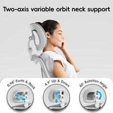 Ergonomic Office Chair-Computer X-Shaped Chair Mesh PU Leather with Adjustable Lumbar Support-Executive Desk Chair High Back with Headrest Flip-Up Arms for Long Hours (White-Grey)