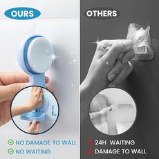 TAILI Soap Dish Bar Holder Suction Cup,SoapSaver with Powerful Vacuum Suction,Sponge Holder for Shower,Bathroom,Tub andKitchen Sink,Universal Shower Accessories,Drill-Free,Removable,2 Pack,Blue