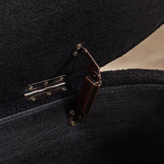 Storage Ottoman Bench Upholstered Fabric Storage Bench End of Bed Stool with Safety Hinge for Bedroom, Living Room, Entryway (45.5-inch, Black)