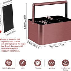 Shower Caddy Portable for College Dorm Room Essential, Bathroom Caddy Organizer with Handle and Adjustable Dividers, Shower Storage Tote, Plastic Shower Basket Bin for Shampoo Toiletry