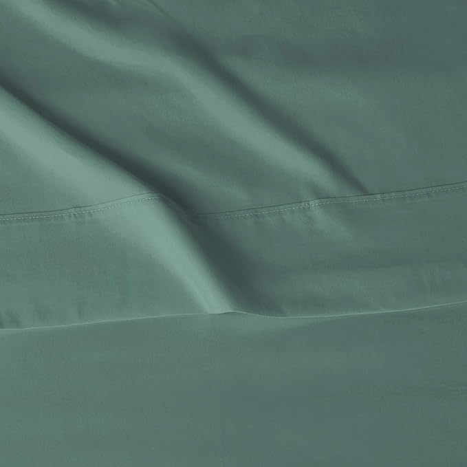 Amazon Basics Lightweight Super Soft, Wrinkle-Free Easy Care Breathable Microfiber 4-Piece Bed Sheet Set with 14-Inch Deep Pockets, Full, Emerald Green, Solid AmazonBasics