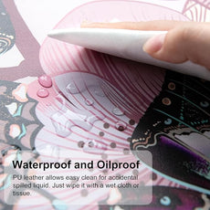 QIYI Large Mouse Pad, PU Leather Desk Blotter Protector, Waterproof Computer Desk Mat, Butterflies Keyboard Mouse Pads, Non Slip Base Home & Office Accessories, Extended Large Size 31.5