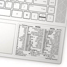 Synerlogic (10pcs) Word/Excel Windows Shortcut Sticker | Reference Guide Keyboard Shortcuts | Work from Home Essentials | Excel Shortcuts Cheat Sheet Laminated Vinyl (Clear/Small/10)