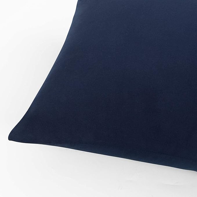 FLXXIE Microfiber Pillow Cases Queen Size Set of 2, Soft Pillowcases with Envelope Closure, Wrinkle Resistant Pillow Covers, 20x30, Navy