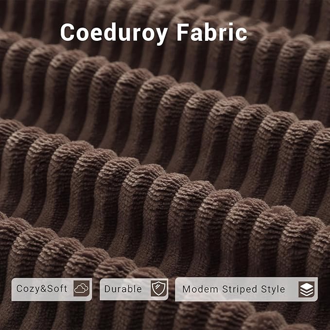 Compressed Sofa, Convertible Sofa Bed, Corduroy Compression Boneless Couch with Pillow, Comfy Modular Foldable Floor Sleeper Sofa for Bedroom, Living Room, Lounge, Studio (Brown)