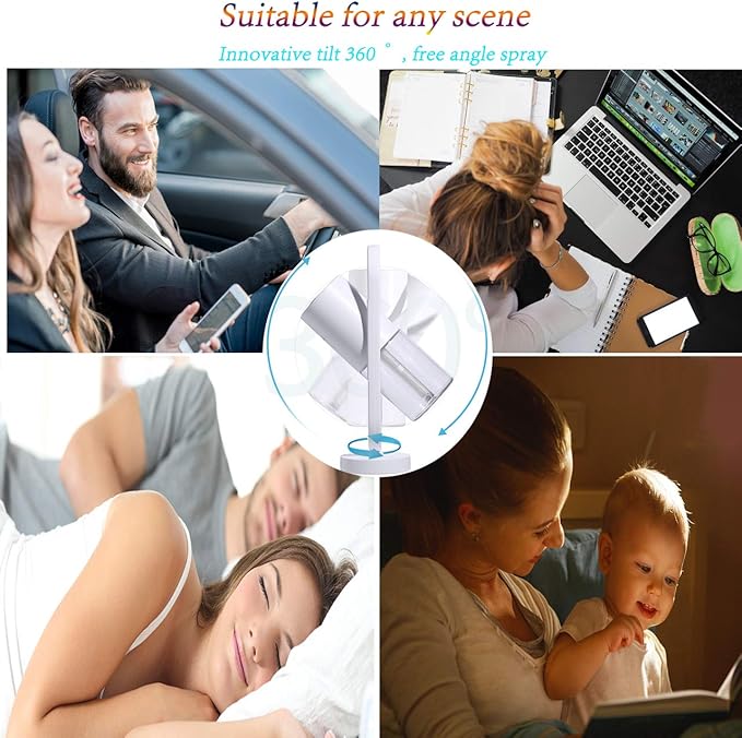 Portable Mini Humidifier-200ml Small Cool Mist Humidifier with Night Light, USB Personal Desktop Humidifier for Baby Bedroom Travel Office Home,2 Mist Modes,Whisper-Quiet Operation