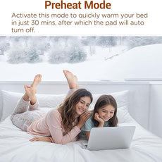 Comfytemp Heated Mattress Pad Twin Size, Foot Temp Diff Design & Preheat Function & Smart Downshift, Water-Resistant Bed Heater - 12 Heat & Timers Settings, Non-Slip Mattress Pads