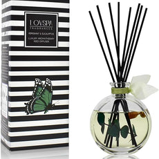 LOVSPA Reed Diffuser Set, Unwind Eucalyptus & Mint Scented Oil Diffuser with Sticks, Home Fragrance Accessories for Bathroom Shelf Decor, Aroma Diffusers for Home or Office Desk, USA Made