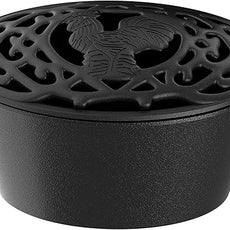 Fire Beauty Woodstove Steamer Stove Humidifier Cast Iron Lattice Top Rust Resistant 2.3 Quart Capacity (chicken)