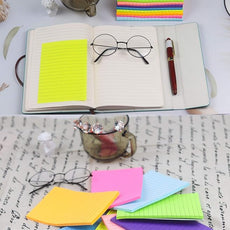 (8 Pads) Lined Sticky Notes 4x6 in Post, 8 Colors Self Sticky Notes Pad Its, Bright Post Stickies Colorful Big Rectangular Sticky Notes for Office, Home, School, Meeting, 40 Sheets/pad