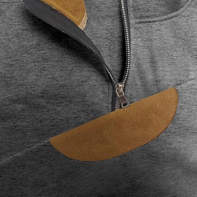 Men's Pullover Thermal Lined Long Sleeve Sweatshirt Winter Warm Casual Style for Vacation Travel Daily Comfort
