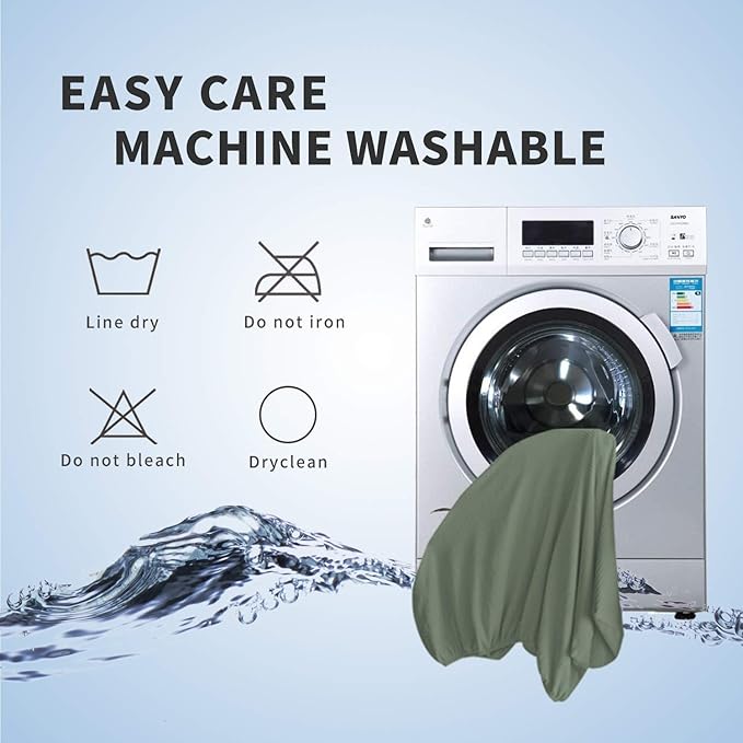 Easy-Going Stretch Bed Headboard Cover,Small Square Jacquard Headboard Slipcover, Dustproof Bed Head Cover for Bedroom (Full,Greyish Green)