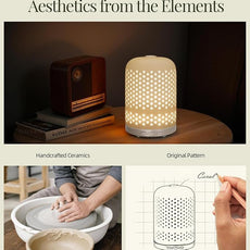 Essential Oil Diffuser – 2.4MHz Ultrasonic Aromatherapy Diffuser, Health Night Light, Timer & Auto Shut-Off, BPA-Free, 120ml Ceramic Scent Diffuser for Home,Yoga, Spa, Meditation, Hotel