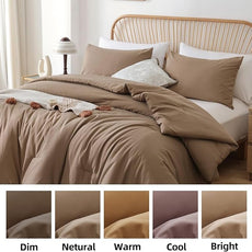 ROSGONIA King Size Comforter Set Dark Khaki, 3pcs King Comforter Set(1 Khaki Comforter & 2 Pillowcases) All Season Lightweight Bedspread Blanket Quilt