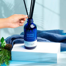 Reed Diffusers for Home, Balsam & Cedar Diffuser with Sticks, 3.7 Oz Scented Fragrance Oil Diffuser for Bedroom, Bathroom Decor