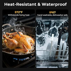 BlueSwan Bluetooth Meat Thermometer Digital, Food Thermometer Wireless 820 ft Range with 2 Color Probes with APP for Grill, Smoker, Oven, Magnetic Design for Cooking, BBQ, Valentines Day Gifts for Him