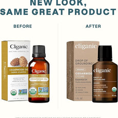 Cliganic Organic Cedarwood Essential Oil - 100% Pure Natural Undiluted, for Aromatherapy Diffuser | Non-GMO Verified (Packaging May Vary)