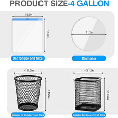 Charmount Small Trash Bags 4 Gallon, 200 Count Drawstring Mini Garbage Bags, Plastic Trash Can Liners for Bathroom Accessories, Bedroom, Dorm Room Essentials, Office