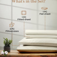 1000 Thread Count Egyptian Cotton Sheets Twin Size, 4 Pc Luxury Sheets Set, Long Staple 100% Cotton Sheets for Twin Size Bed, 16