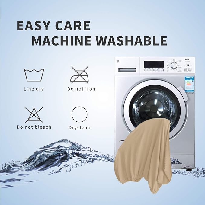 Easy-Going Stretch Bed Headboard Cover,Small Square Jacquard Headboard Slipcover, Dustproof Bed Head Cover for Bedroom (King,Sand)