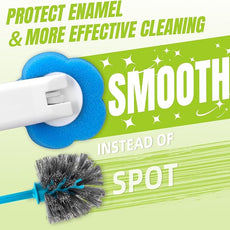 KOKL Disposable Toilet Brush, Toilte Wand Kit, Toilet Bowl Cleaner Brush with 48 Wand Refills, Toilet Cleaning Supplies, Toilet Brush and Storage Caddy, Toilet Cleaning System for Bathroom Maintenance