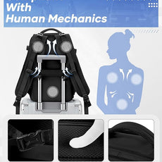 Vacuum Backpack Travel with Pump, Travel Backpack with Vacuum System, Carry on Luggage 18x14x8 Airline Approved Travel Bag, mochila de viaje compresion al vacio, Waterproof Laptop Backpacks,Black