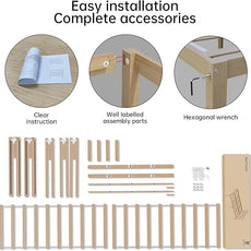 14 Inch Bamboo Bed Frame – Solid Wood Platform Bed Frame, Strong and Stable, with Non-Slip Slats for Support, No Box Spring Needed, Easy to Assemble, Noise-Free (Natural, Twin)