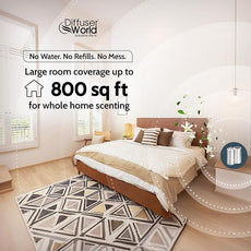 800 Sq Ft Waterless Diffuser for Essential Oils, Made in USA Aroma Infinity Silver Portable Aroma Atomizer for Room Fragrance, Home Scent Machine, Air Aromatherapy