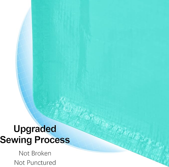 6 Pack Heavy Duty Large Moving Bags W/Backpack Straps - Strong Handles & Zippers, Storage Totes For Space Saving, Fold Flat, Alternative to Moving Box and Storage Bin, Aquamarine