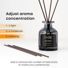 SNSE Los Cherry Perfumed Reed Diffuser Set - Premium Reed Diffusers for Home with Diffuser Reeds, Luxurious Gift Aroma, Sophisticated Scent, Ideal for Relaxation, Elegant Home Fragrance