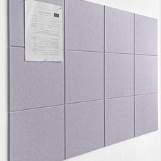 Felt Wall Tiles | Large Cork Board Alternative | Aesthetic Felt Bulletin Board for Office, Home & Classroom | Large Cork Boards for Walls Pinboard (12-Pack) | Purple