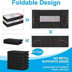 Budding Joy 90L Under Bed Storage Containers, Closet Organizers and Storage Bins, Foldable Underbed Storage Bags for Blankets, Towels, Comforter, Sweaters, Pillows, Linen Sheets, Wrapping Paper，Black